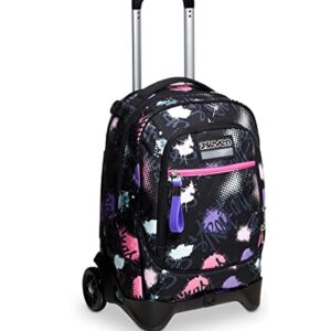 Seven New Tech, Trolley 3 in 1 Zaino Sganciabile, Scuola & Tempo Libero, Trolley Bambini bambine Ragazzi ragazze, Nero (Jet Black)