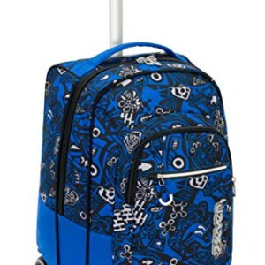 Trolley Fit Seven Noongar, Blu, 35 Lt, 2in1 Zaino con Sollevamento Spallacci per uso Trolley, Scuola & Viaggio