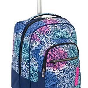 Trolley Fit Seven Pinkshade, Blu, 35 Lt, 2in1 Zaino con Sollevamento Spallacci per uso Trolley, Scuola & Viaggio