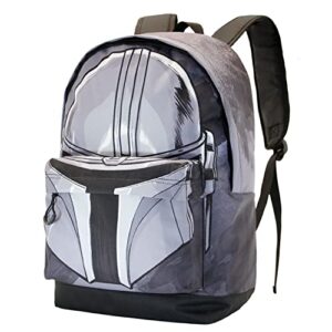 Star Wars The Mandalorian Helmet-Zaino HS FAN, Grigio, 30 x 43 cm, Capacità 22 L